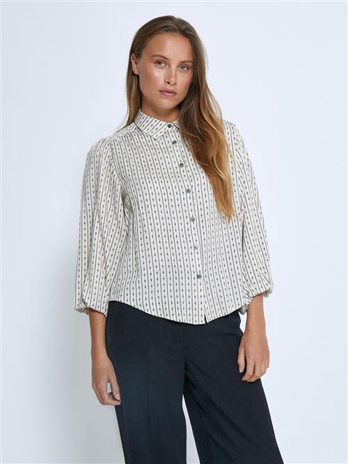 Peppercorn Bluse 'Gabriella'  creme / sort / hvid-meleret