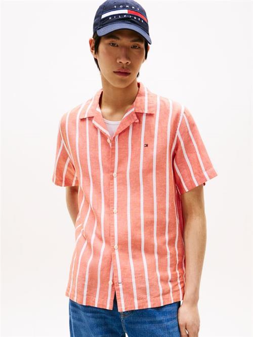 LINEN BLEND STRIPED SS RF SHIRT