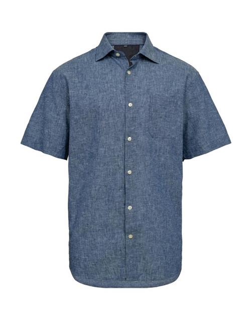 Reg. fit linen  s/s shirt