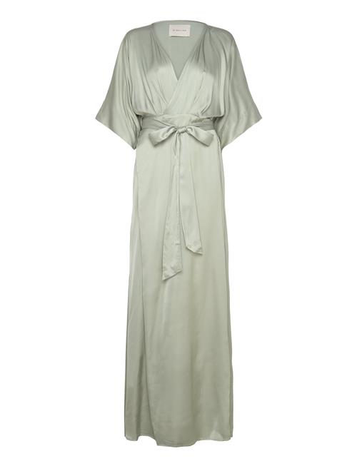 Malina | Lilly Wrap Satin Maxi Dress | XS