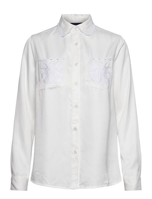 Lexington Clothing | Candice Embroidered Satin Blouse | M
