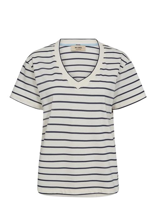 MOS MOSH | Mmnani V-Ss Stripe Tee | XS
