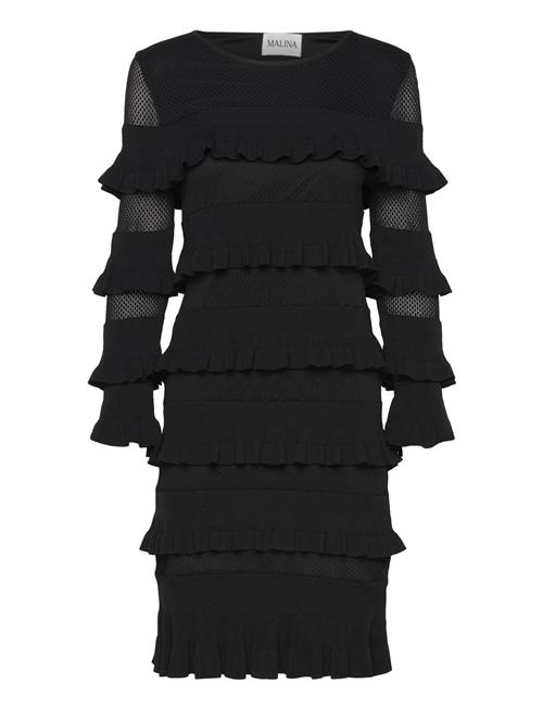 Malina | Violet Frill Knitted Mini Dress | L