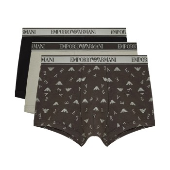 Emporio Armani Armani Logo Boxer Briefs With Core Logo Waistband 3P Flerfarvet bomuld Medium Herre