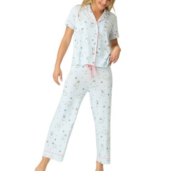 PJ Salvage Paws And Breathe Pyjama Blå Mønster Medium Dame