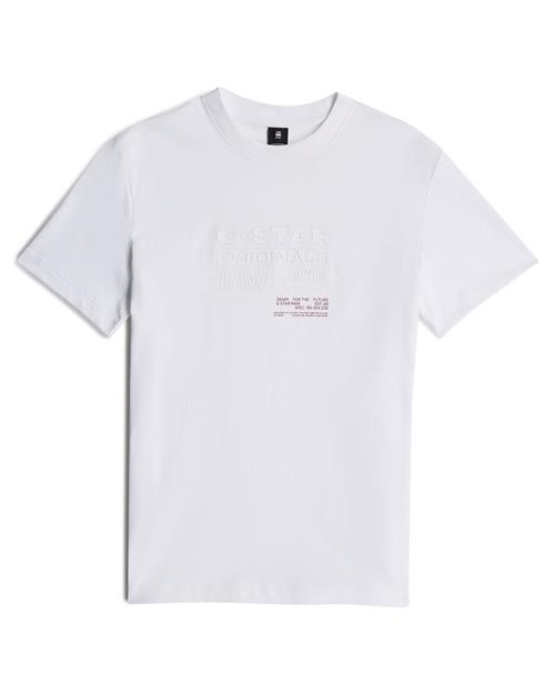G-STAR Bluser & t-shirts 'Originals T-Shirt'  mørkerød / hvid