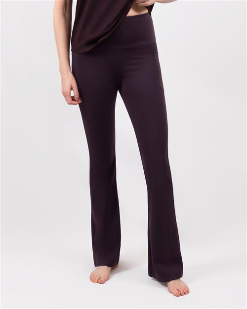 Maya Deep Plum Flared Leggings - Regular