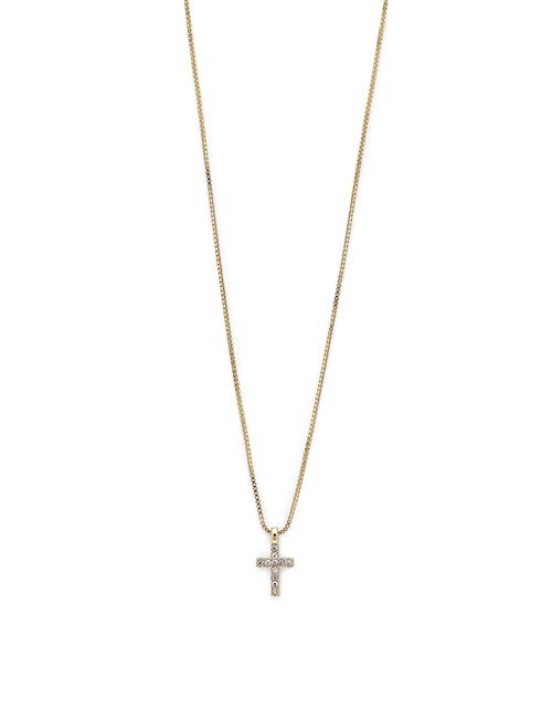 Pilgrim | Clara Crystal Cross Necklace Gold-Plated | ONE SIZE
