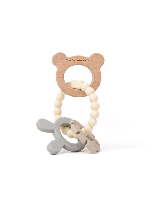 Teddykompaniet Bidering I Silikone Og Træ Beige  Beige One Size  Beige  One Size  unisex