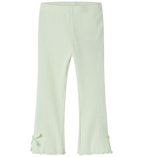 Se Name It Leggings - Rib - NmfHavelle - Pale Aqua hos KidsWorld