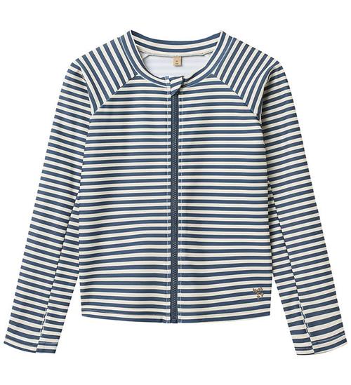 Wheat Badebluse - Zip - Ada - Blue Stripe