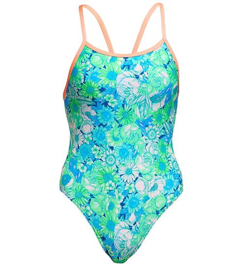 Se Funkita Badedragt - Single Strap - Green Green Grass hos KidsWorld