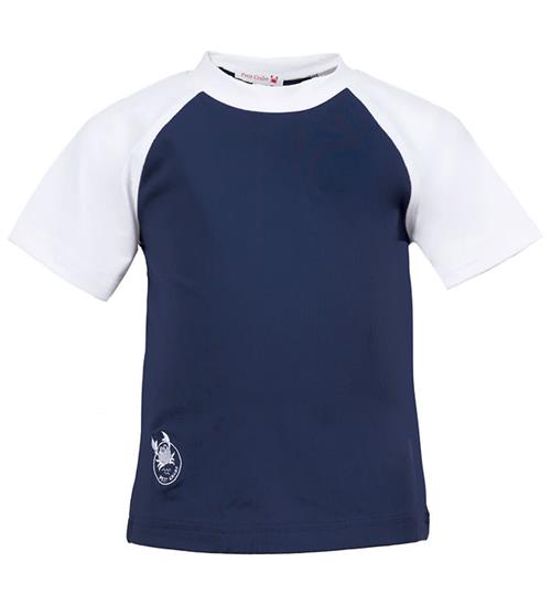 Petit Crabe Badebluse - Raglan - Blue/White