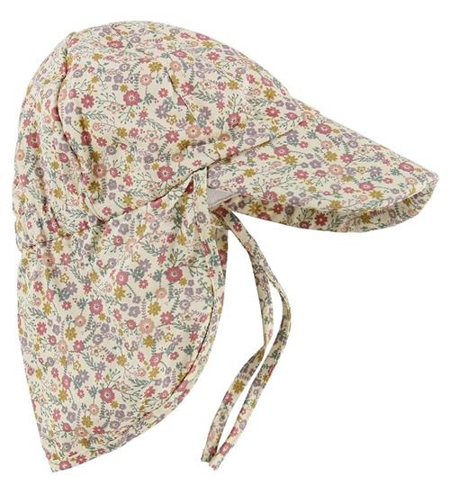 Melton Legionærhat - Creme m. Blomster