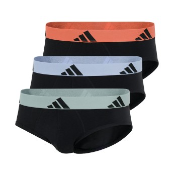 adidas 3P Active Flex Cotton Brief Sort/Orange bomuld Medium Herre