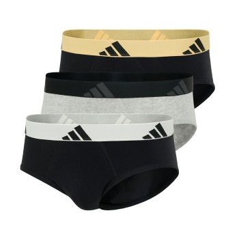 adidas 3P Active Flex Cotton Brief Grå/Sort bomuld X-Large Herre