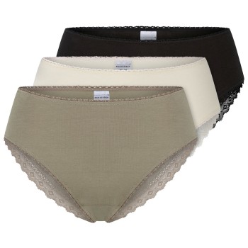 Schiesser Trusser 3P Modern Brazillian Slips Flerfarvet-2 bomuld 36 Dame