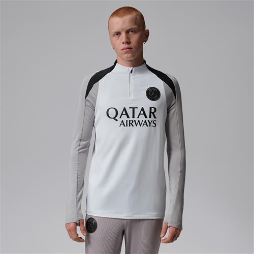 Maskinstrikket Paris Saint-Germain Strike Night Edition Jordan Dri-FIT-træningstrøje til fodbold til mænd - hvid