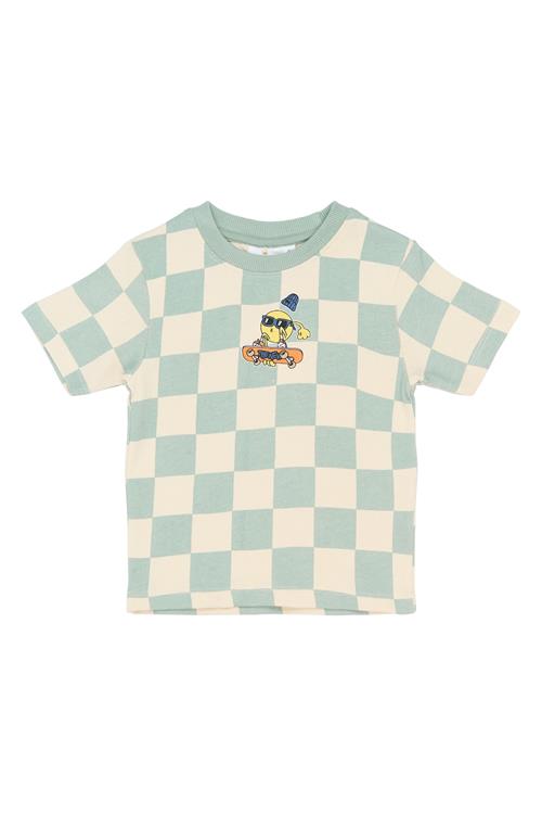 The New Siblings Sebaian Kortærmet T-shirt Aqua Gray Aop  Aqua Gray AOP-92 cm  Grå  92 cm  mand