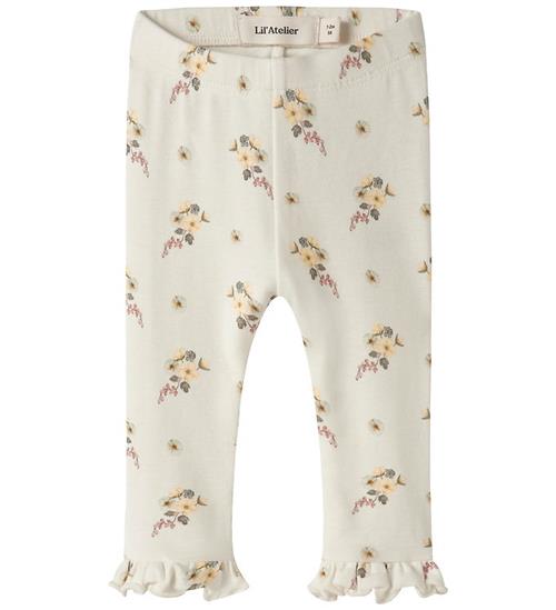 Lil' Atelier Leggings - Bomuld/Lyocell - NbfGayo - Coconut Milk/