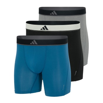 adidas 3P Active Micro Flex Boxer Brief Grå/Blå polyester X-Large Herre
