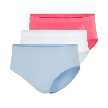 adidas Trusser 3P Sport Active Seamless Hipster Blå/Rosa polyamid Large Dame