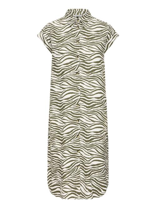 b.young Kjole 'BYAlakka'  oliven / hvid