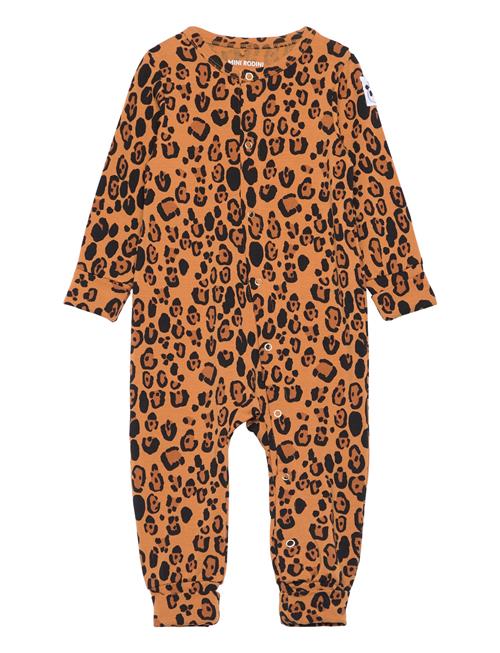 Mini Rodini | Basic Leopard Button Jumpsuit Tencel™ | 68/74