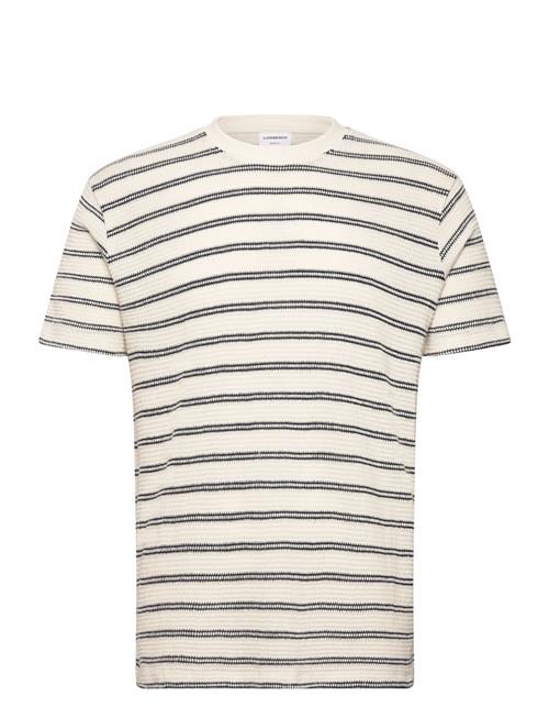 Lindbergh | Striped Structured O-Neck Tee S/S | M