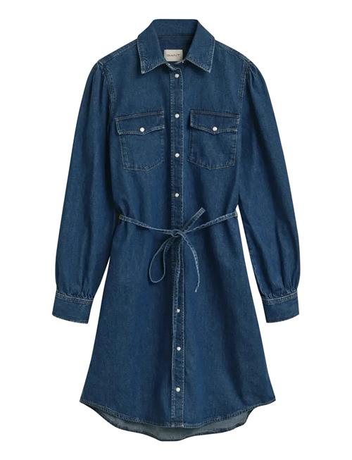 GANT | Puff Sleeve Denim Dress | 34