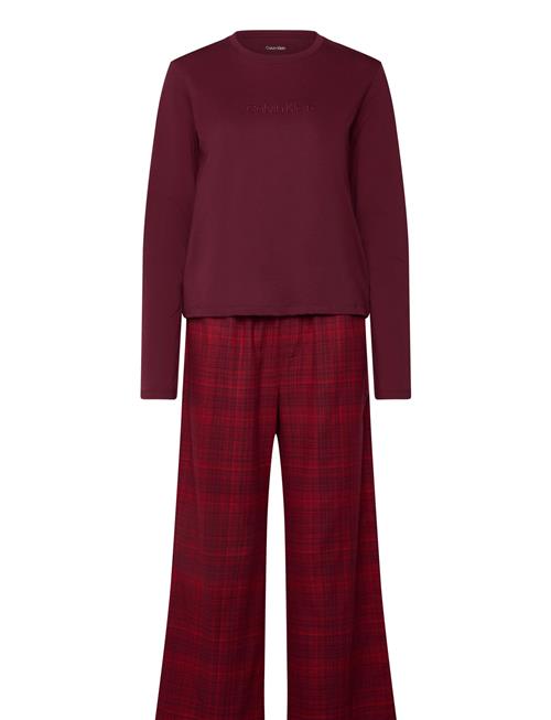 Calvin Klein | Ls Tee Flannel Pant Set | M
