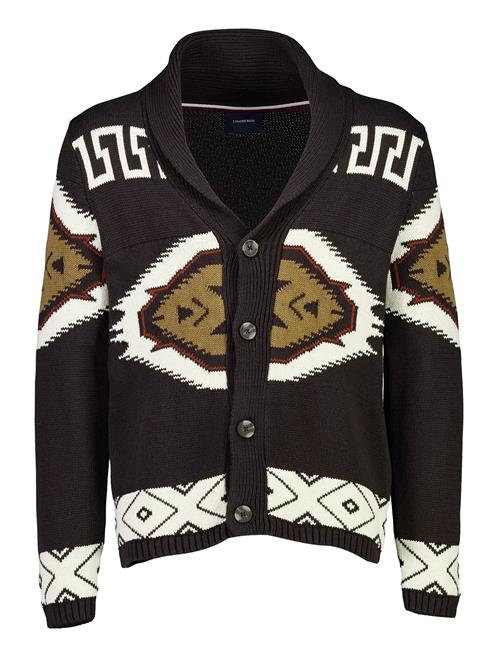Lindbergh | Shawl Collar Intarsia Cardigan | L