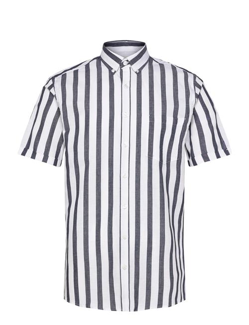 Lindbergh | Striped Cotton/Linen Shirt S/Sstriped Cotton/Linen Shirt S/S | XXL