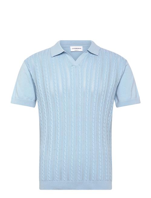 Lindbergh | Knitted S/S Cable V-Neck Polo | XXL