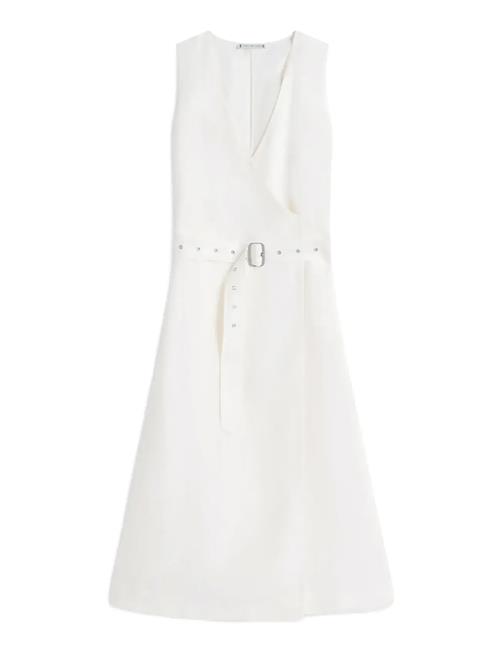 Tommy Hilfiger | Vis/Linen Belted Midi Ns Dress | XL