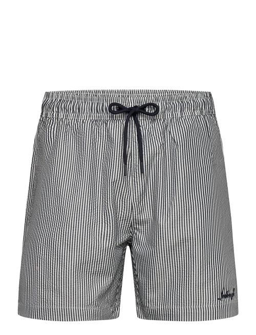 Lindbergh | Striped Seersucker Swim Shorts | M