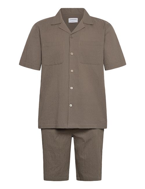 Lindbergh | Seersucker Shirt S/S+Shorts | L