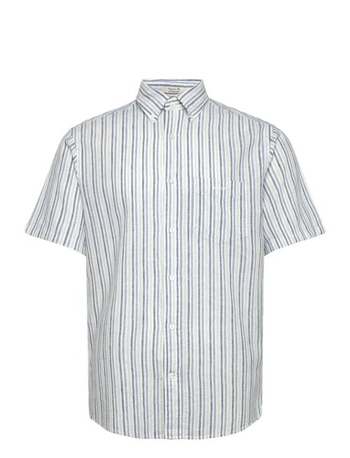 GANT | Reg Cotton Linen Stripe Ss Shirt | XXL