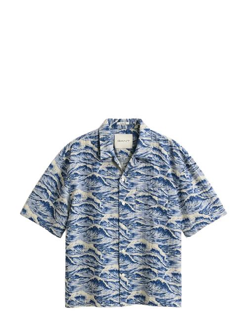 GANT | Rel Aop Camp Collar Ss Shirt | M