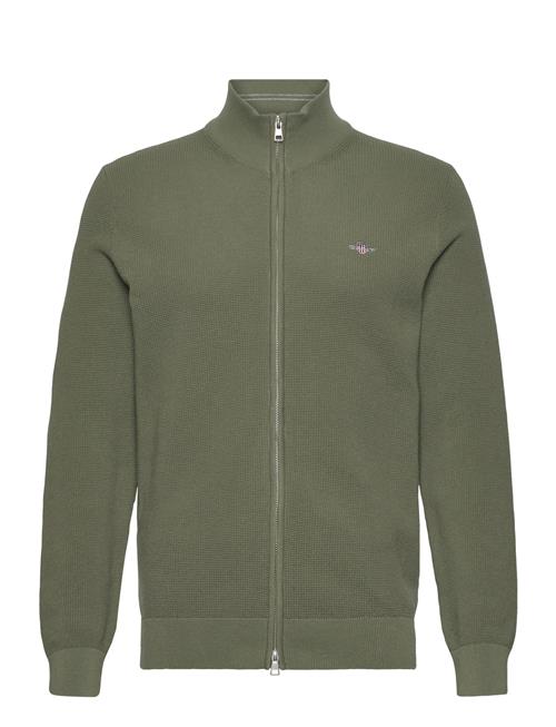 GANT | Waffle Knit Zip Cardigan | M