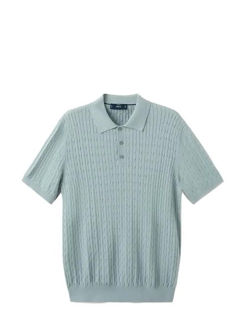 Mango | 100 Cotton Braided Knitted Polo Shirt | L