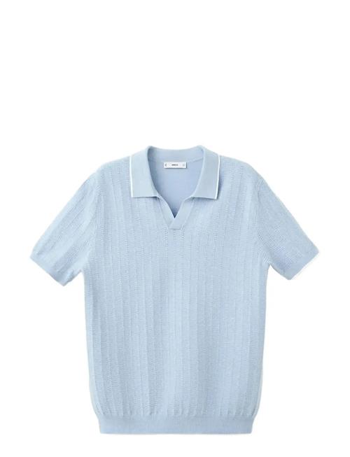 Mango | Structured Fine-Knit Polo Shirt | M