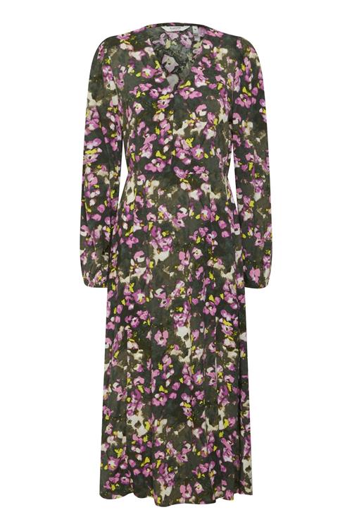 b.young Kjole  gul / grøn / mørkelilla / hvid