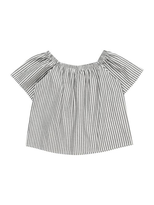 NAME IT Bluse 'Deniza'  grå / hvid