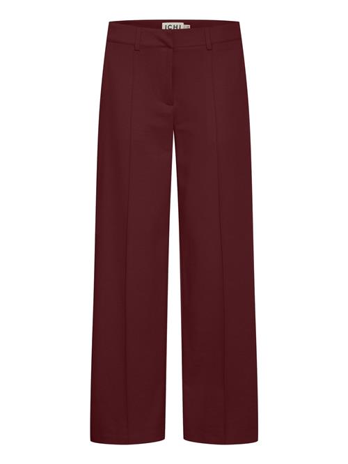 ICHI Bukser med fals 'KATE'  burgunder