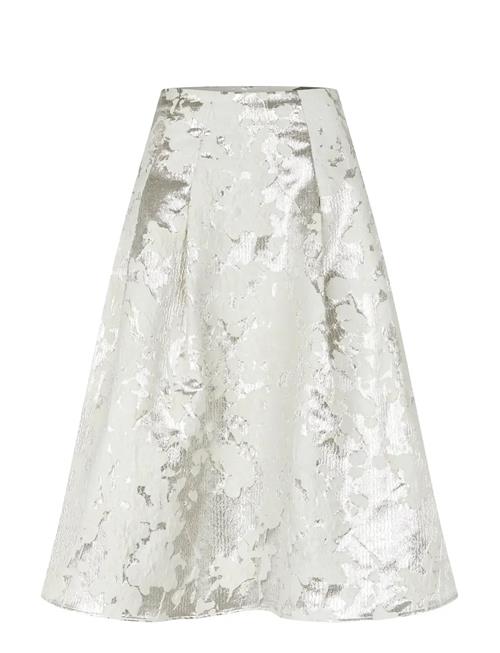 STINE GOYA | Metallic Woven Jacquard, Voluminous Midi Skirt | XL