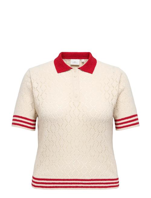 ONLY Carmakoma | Carsunny Ss Pointelle Polo Knt | 54