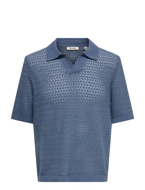 ONLY & SONS | Onsnyle 5 Ss Split Polo Knit Cs | L