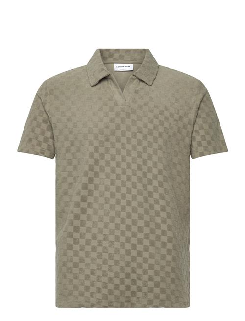 Lindbergh | Checkered Towel V-Neck Polo S/S | XL