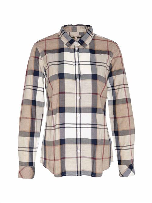 Barbour Bluse 'Bredon'  beige / natblå / lyseblå / offwhite